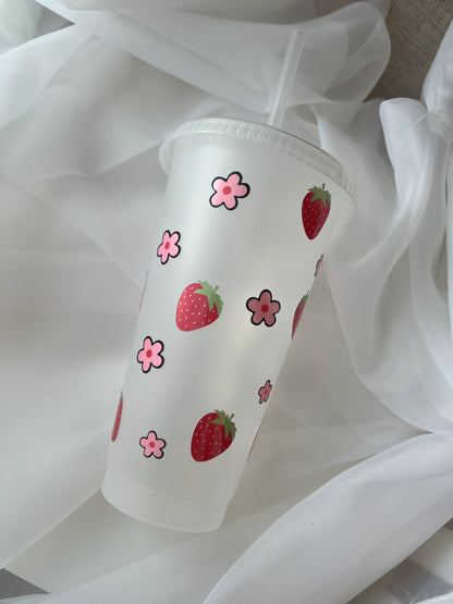 strawberry 16 oz tumbler Bardak